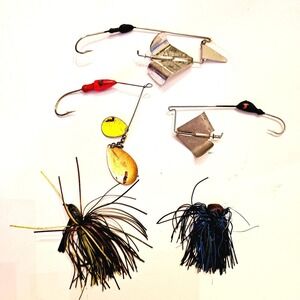 Vintage Mixed Fishing Lure Lot Buzzbaits Spinnerbait Bass Jigs Tackle Bundle